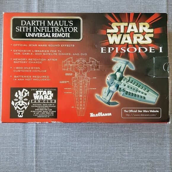 Darth Maul’s Sith Infiltrator Universal Remote Control - Star Wars Episode 1 - Picture 2 of 2